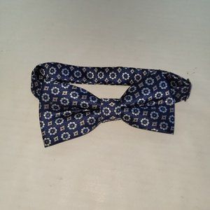 Bowtie Mens Tie‎ Handmade Blue Floral Office Business
